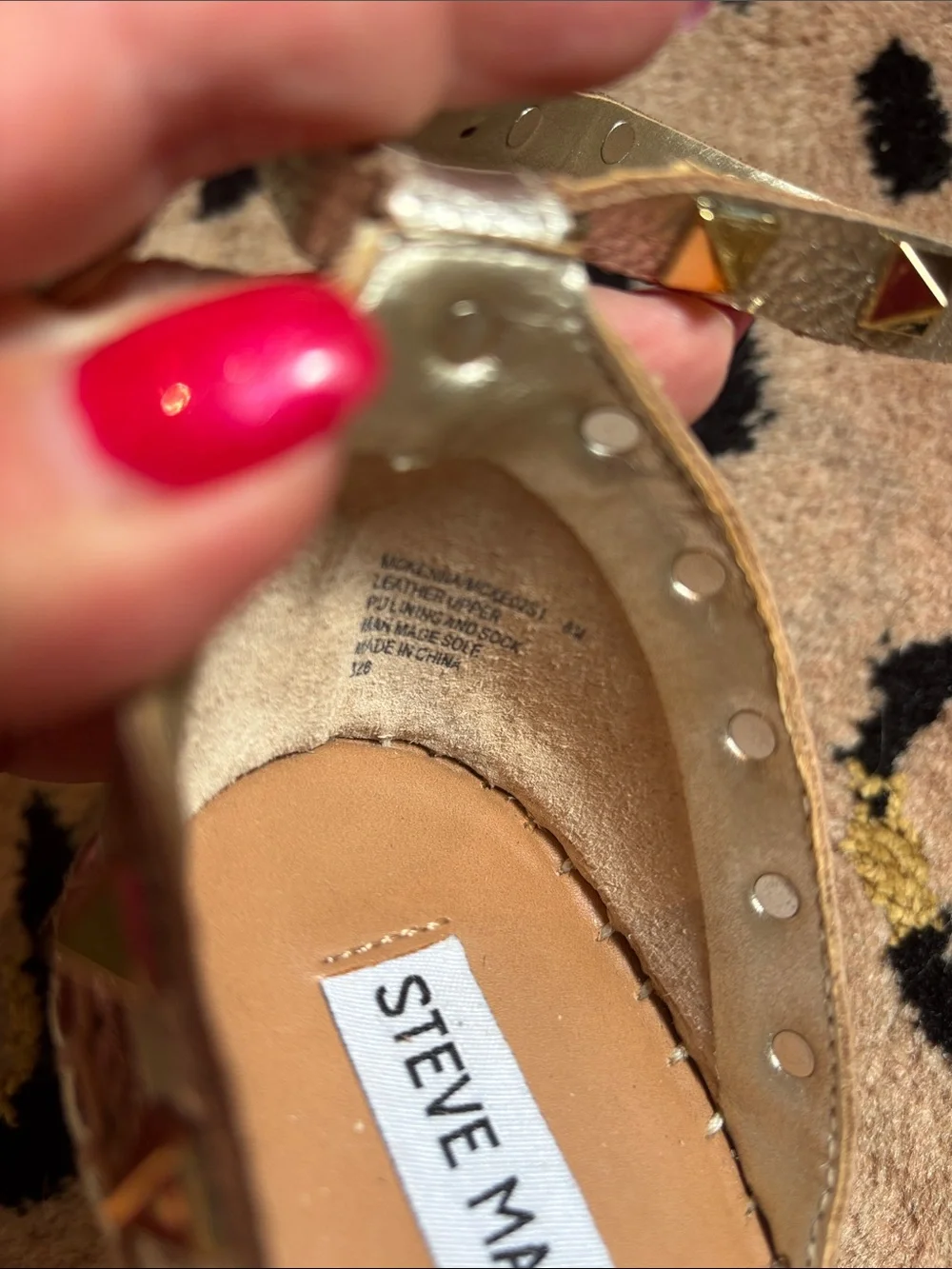 Steve Madden metallic gold